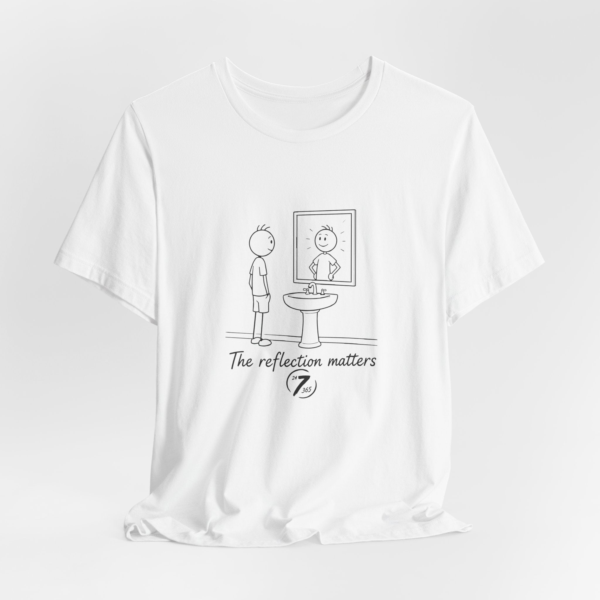 T-Shirt — 'The Reflection Matters' Minimalist Tee, Inspirational T-Shirt, Ethos365