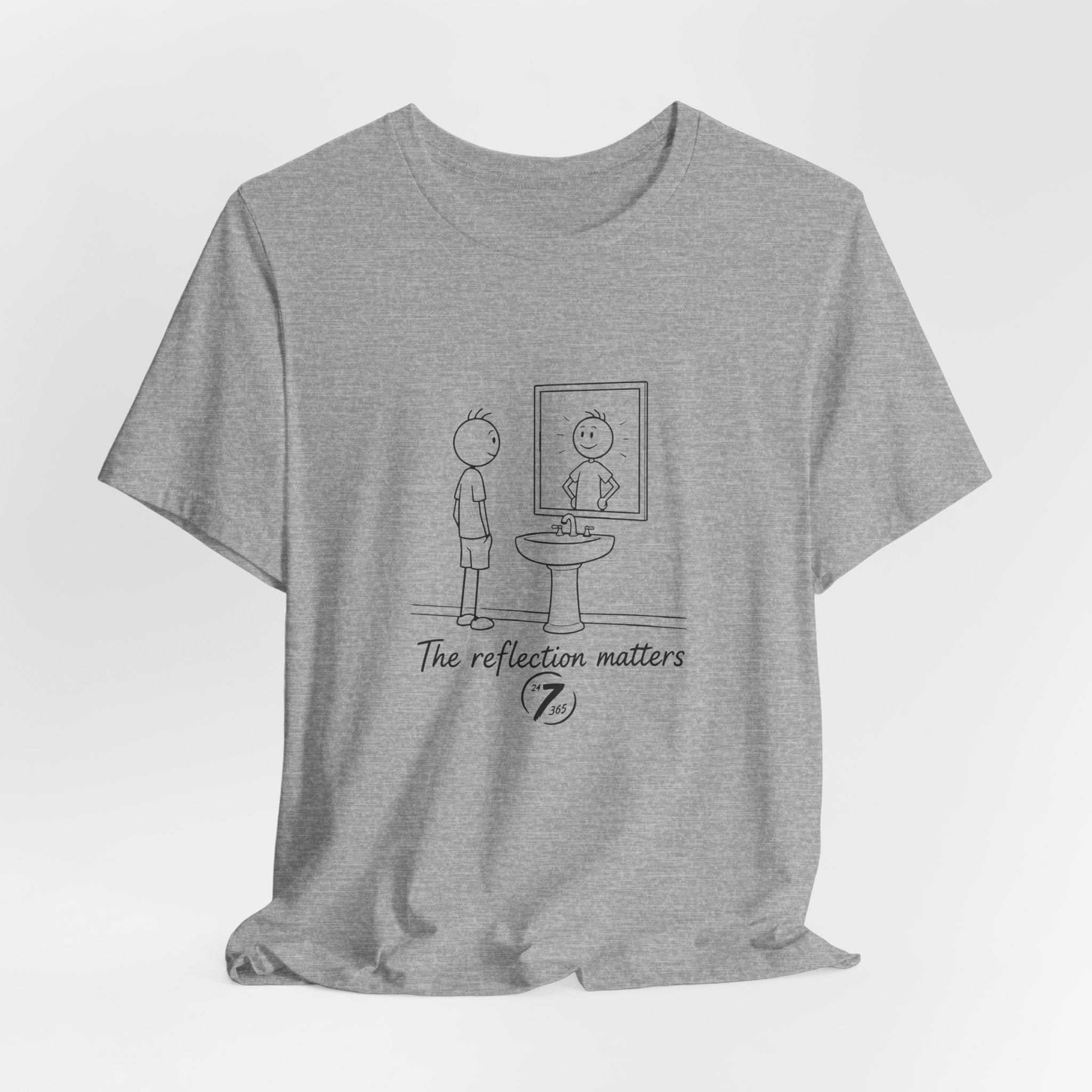 T-Shirt — 'The Reflection Matters' Minimalist Tee, Inspirational T-Shirt, Ethos365