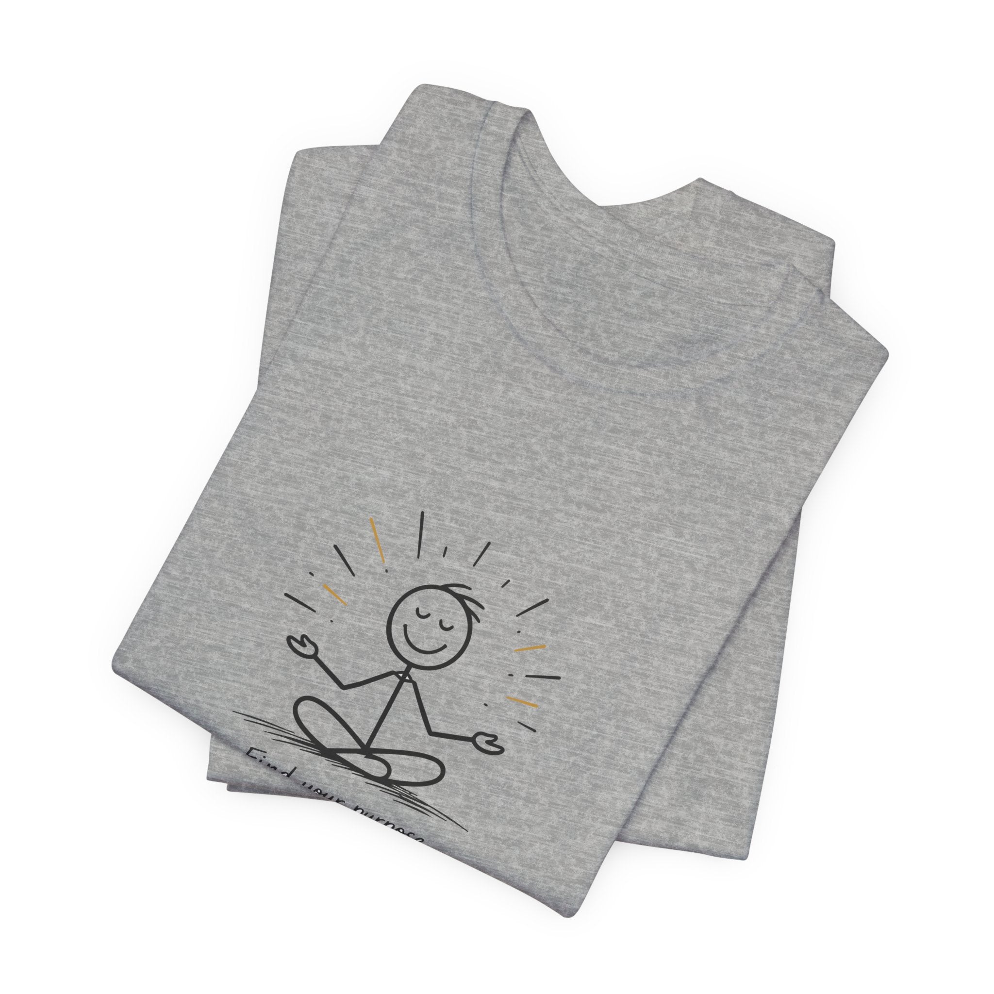 Meditation Tee “Find Your Purpose” Minimal Yoga T-Shirt, Inspirational Graphic Tee, Ethos365