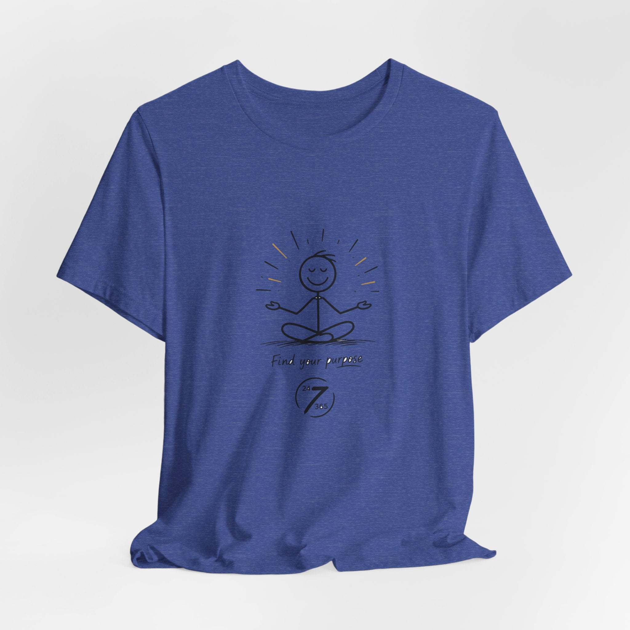 Meditation Tee “Find Your Purpose” Minimal Yoga T-Shirt, Inspirational Graphic Tee, Ethos365