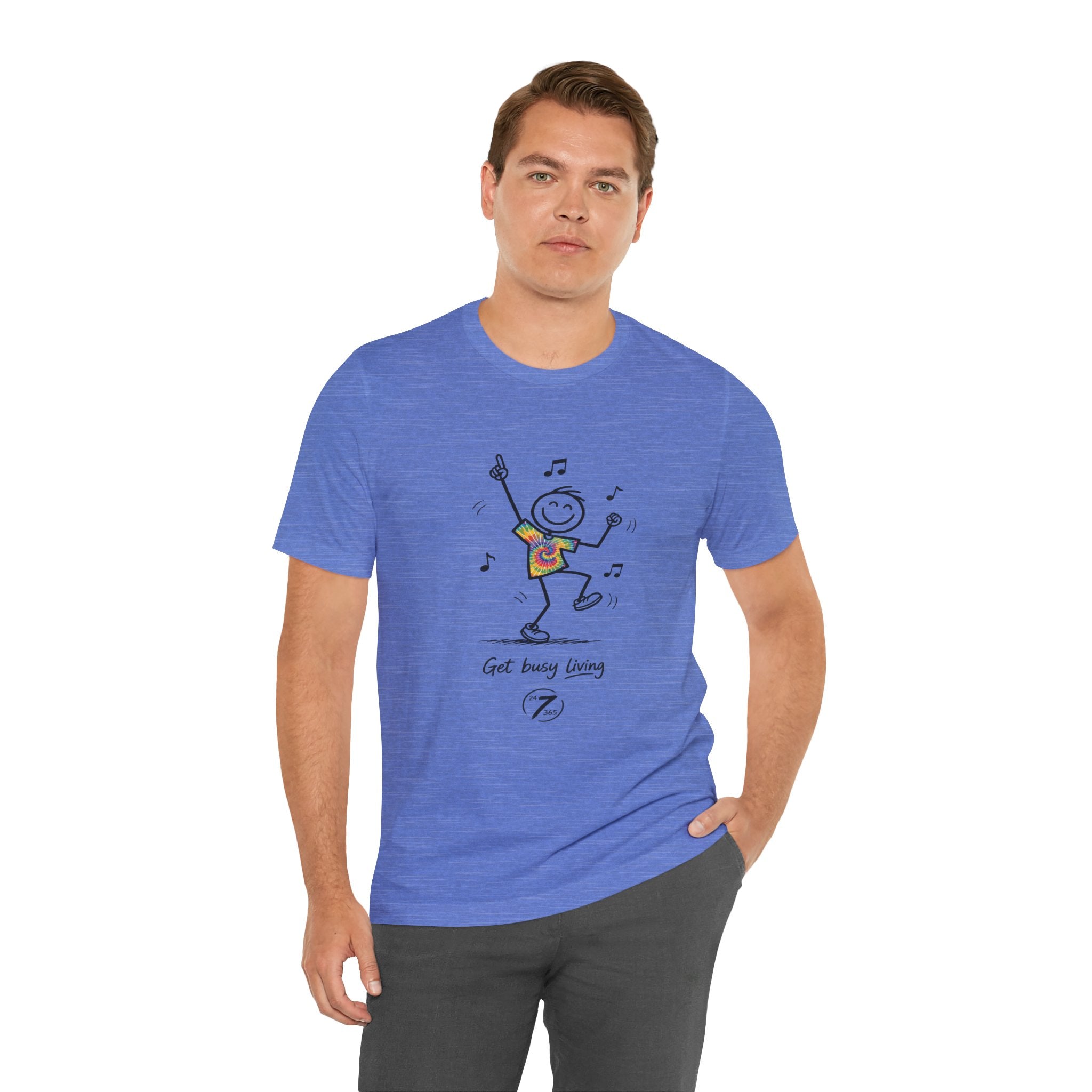 Get Busy Living, Inspirational Graphic T-Shirt, Ethos365