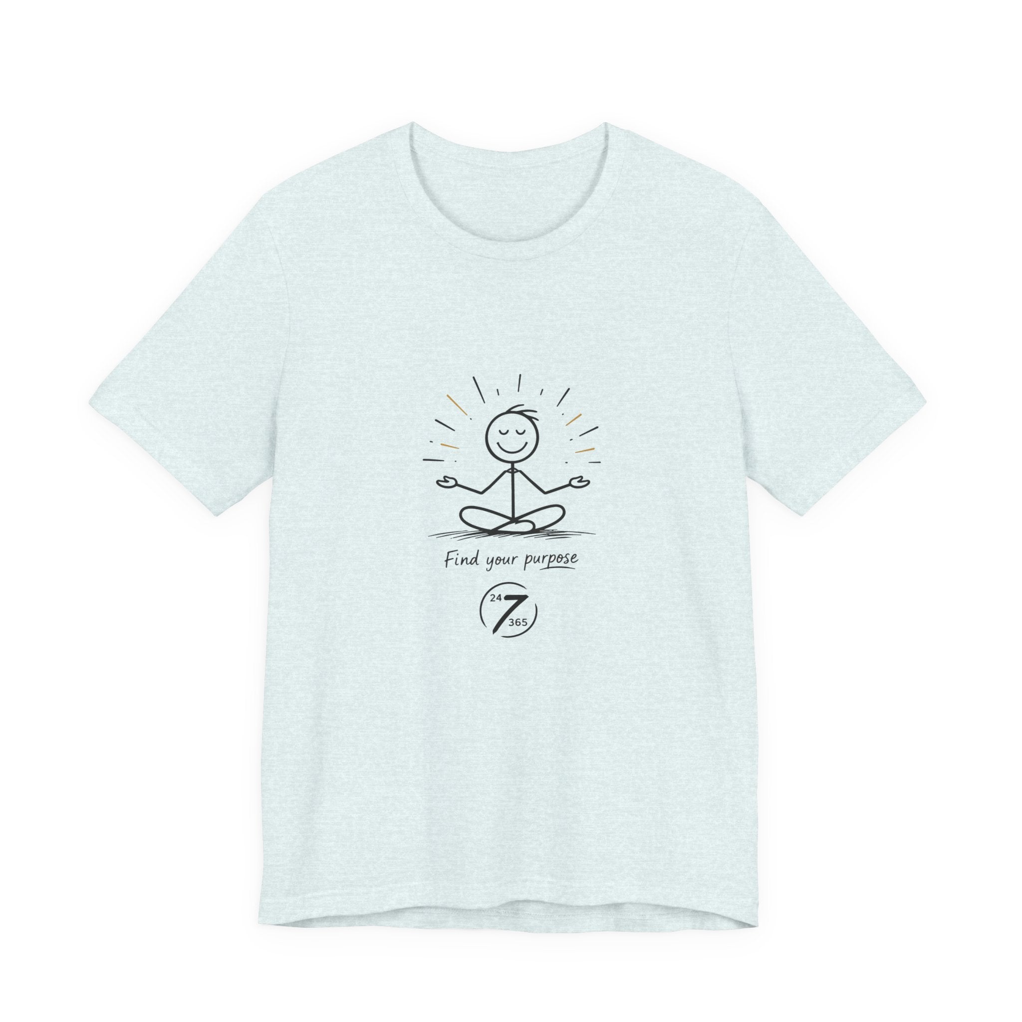 Meditation Tee “Find Your Purpose” Minimal Yoga T-Shirt, Inspirational Graphic Tee, Ethos365