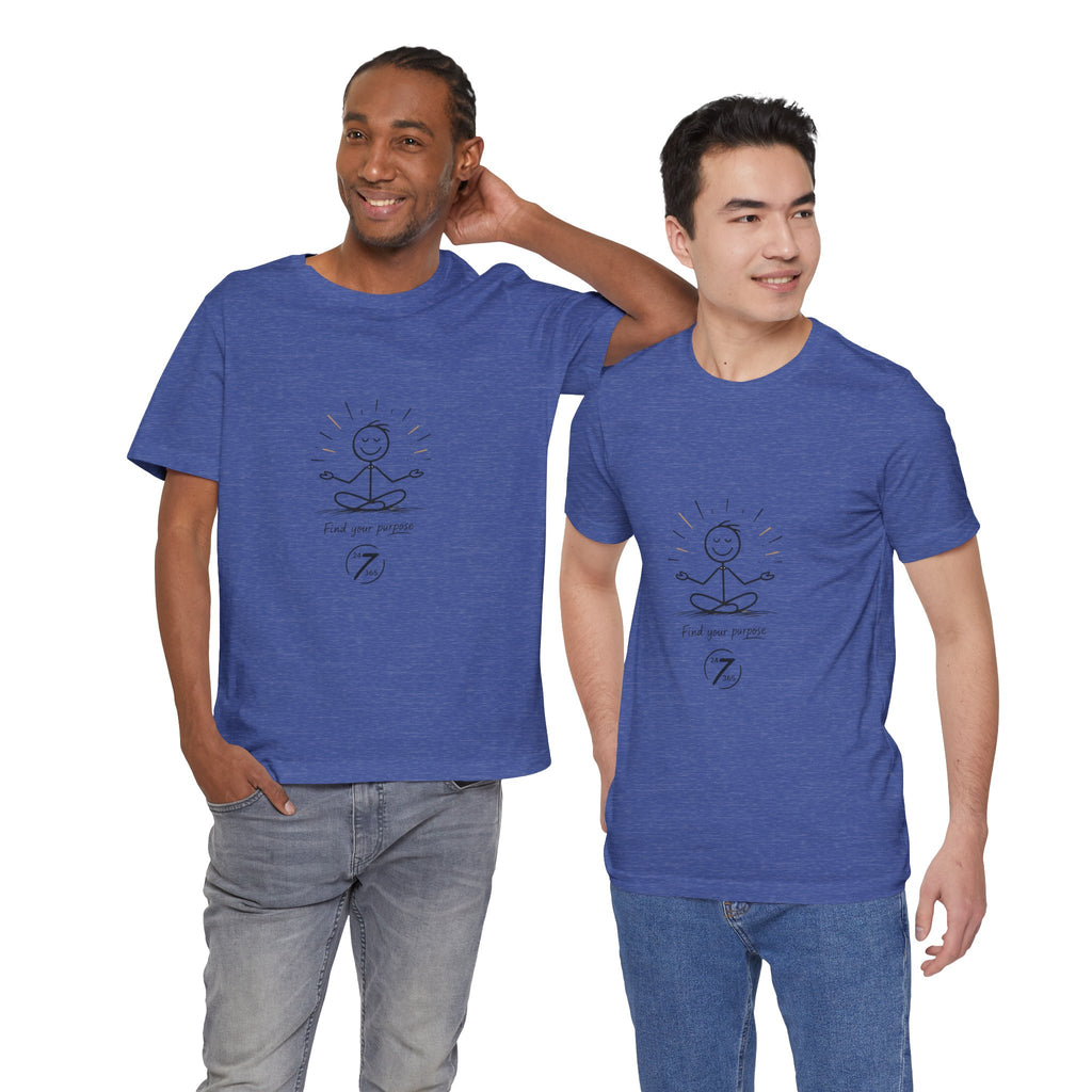 Meditation Tee “Find Your Purpose” Minimal Yoga T-Shirt, Inspirational Graphic Tee, Ethos365