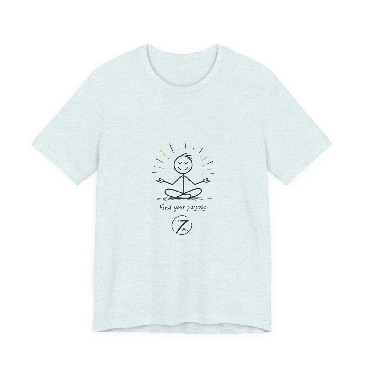 Meditation Tee “Find Your Purpose” Minimal Yoga T-Shirt, Inspirational Graphic Tee, Ethos365