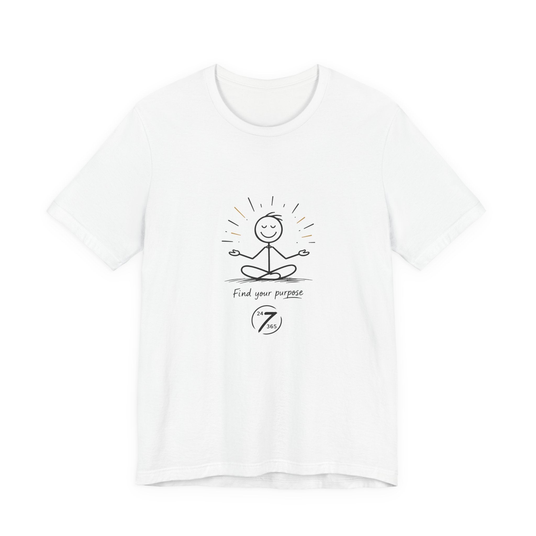 Meditation Tee “Find Your Purpose” Minimal Yoga T-Shirt, Inspirational Graphic Tee, Ethos365