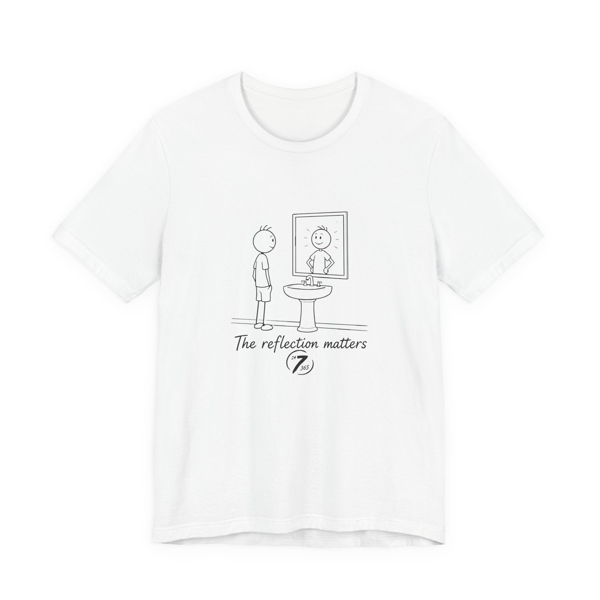 T-Shirt — 'The Reflection Matters' Minimalist Tee, Inspirational T-Shirt, Ethos365