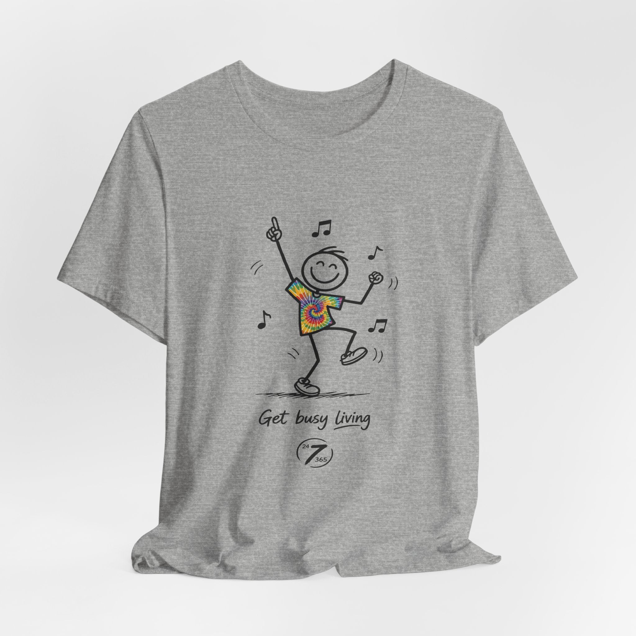 Get Busy Living, Inspirational Graphic T-Shirt, Ethos365