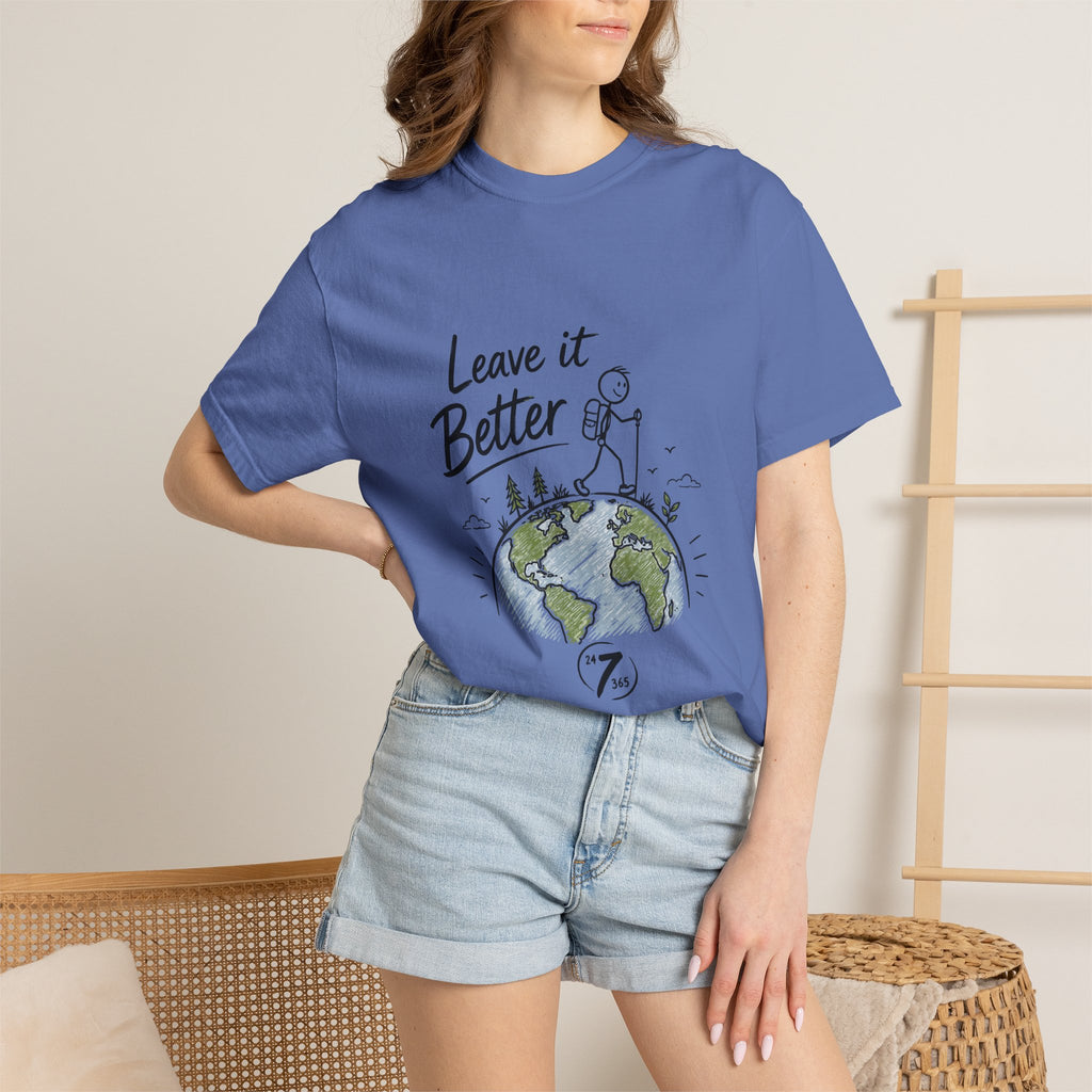 Leave It Better Earth Tee, Inspirational Graphic T-Shirt, Ethos365