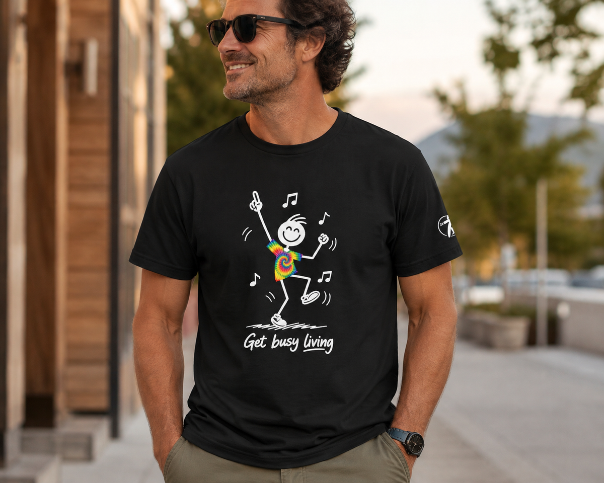 Get Busy Living, Inspirational Graphic T-Shirt, Ethos365