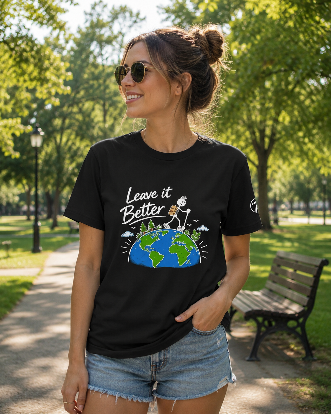 Leave It Better Earth Tee, Inspirational Graphic T-Shirt, Ethos365