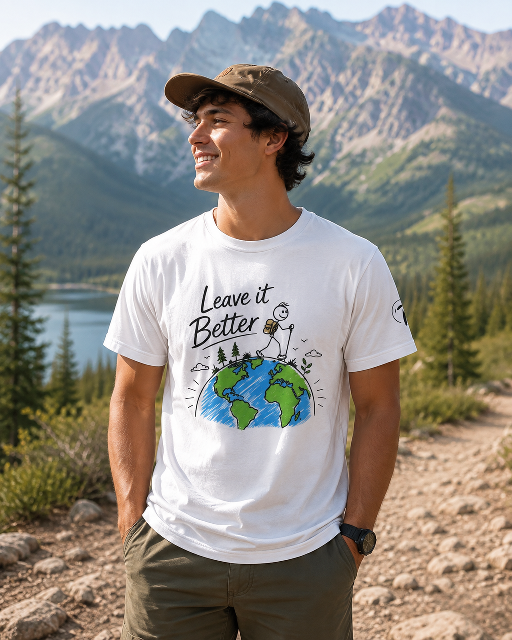 Leave It Better Earth Tee, Inspirational Graphic T-Shirt, Ethos365