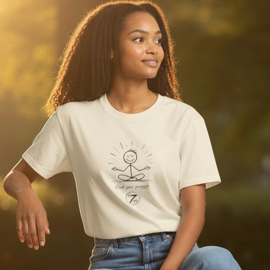 Meditation Tee “Find Your Purpose” Minimal Yoga T-Shirt, Inspirational Graphic Tee, Ethos365
