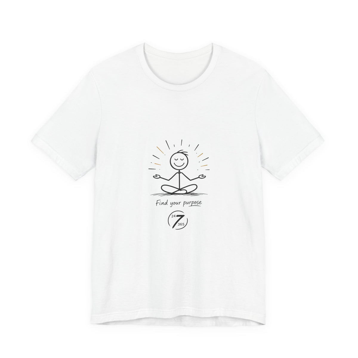 Meditation Tee “Find Your Purpose” Minimal Yoga T-Shirt, Inspirational Graphic Tee, Ethos365