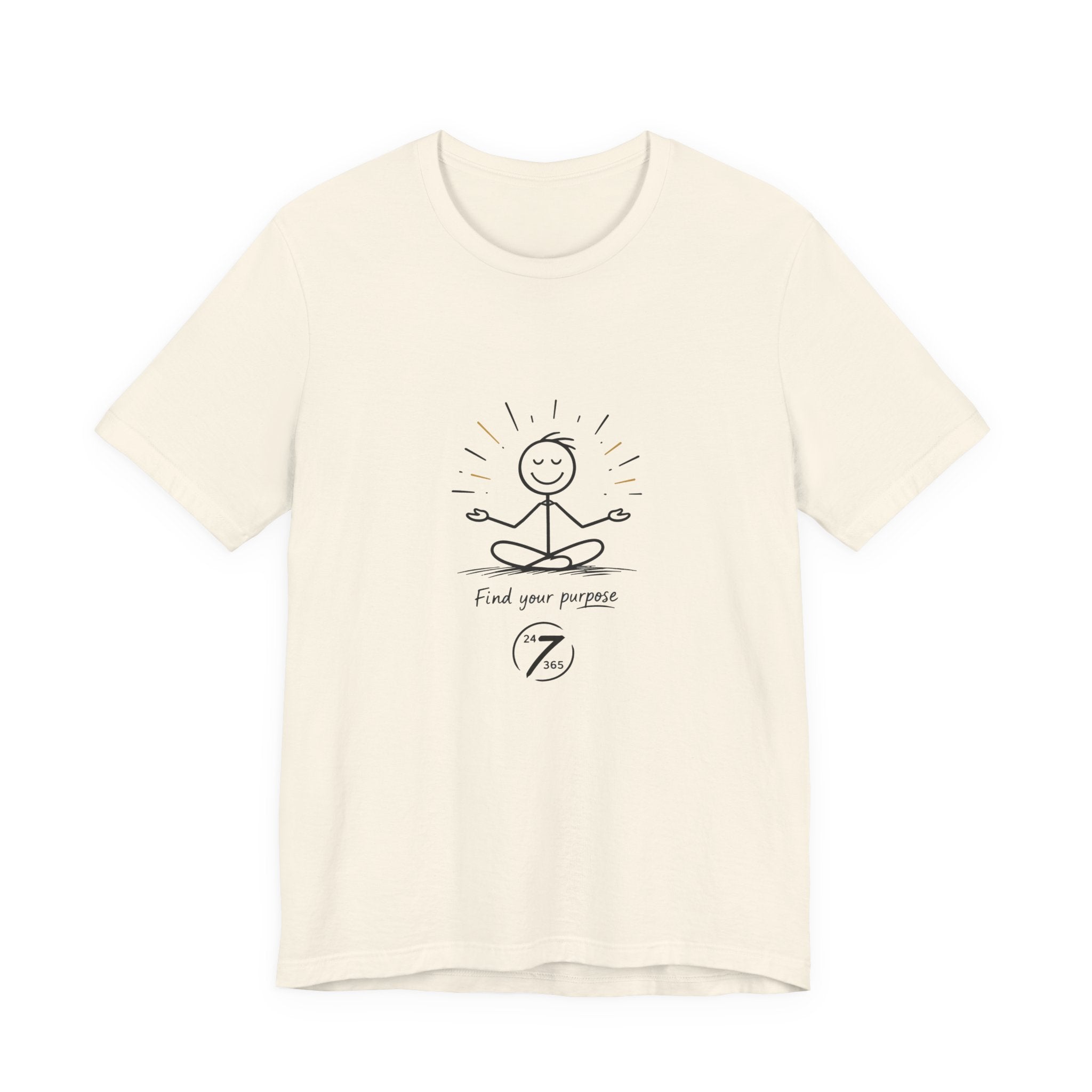 Meditation Tee “Find Your Purpose” Minimal Yoga T-Shirt, Inspirational Graphic Tee, Ethos365