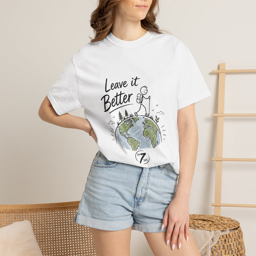 Leave It Better Earth Tee, Inspirational Graphic T-Shirt, Ethos365