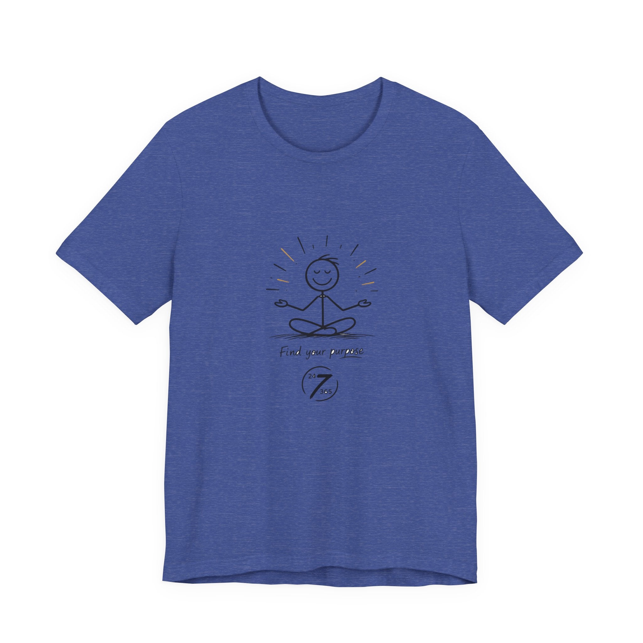 Meditation Tee “Find Your Purpose” Minimal Yoga T-Shirt, Inspirational Graphic Tee, Ethos365