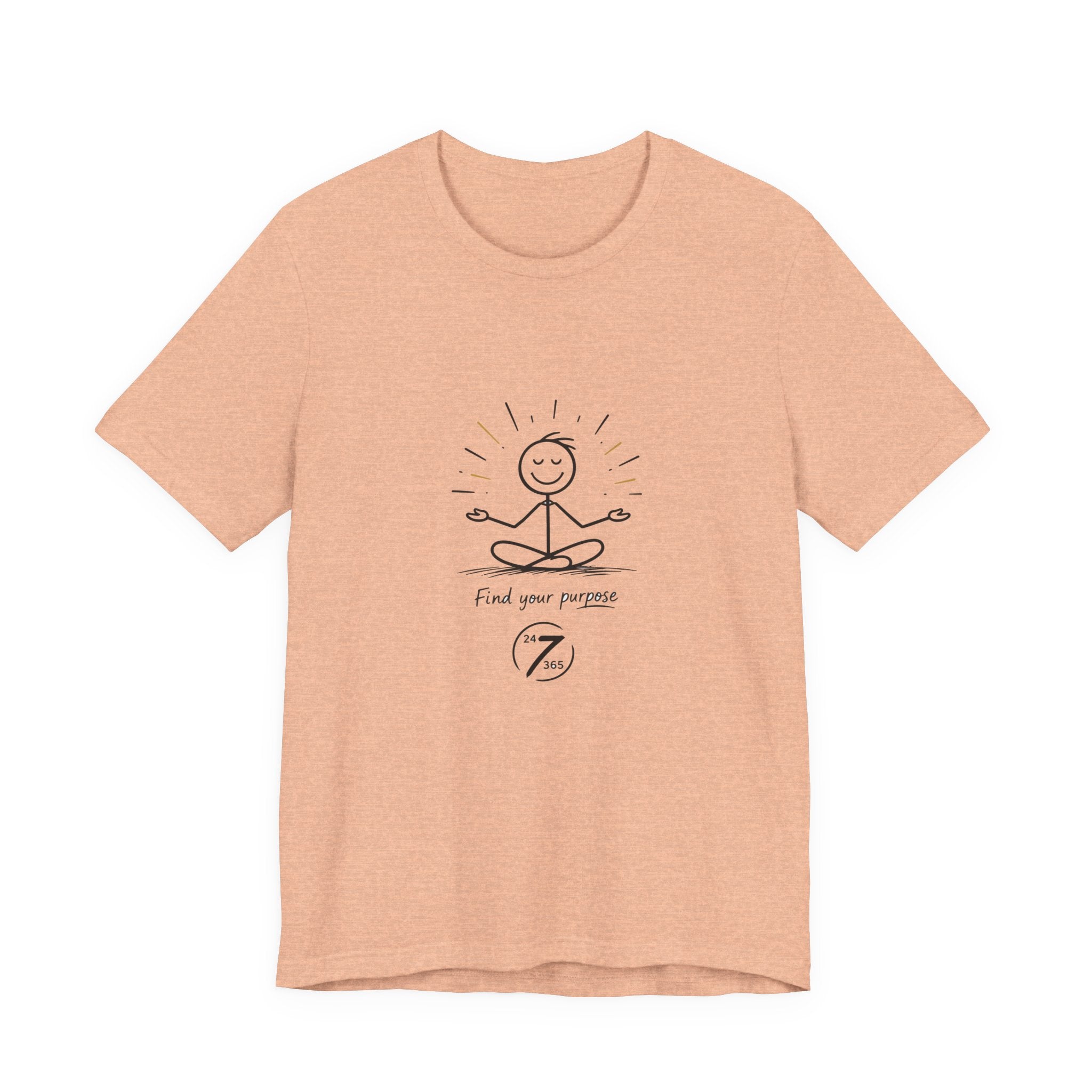 Meditation Tee “Find Your Purpose” Minimal Yoga T-Shirt, Inspirational Graphic Tee, Ethos365