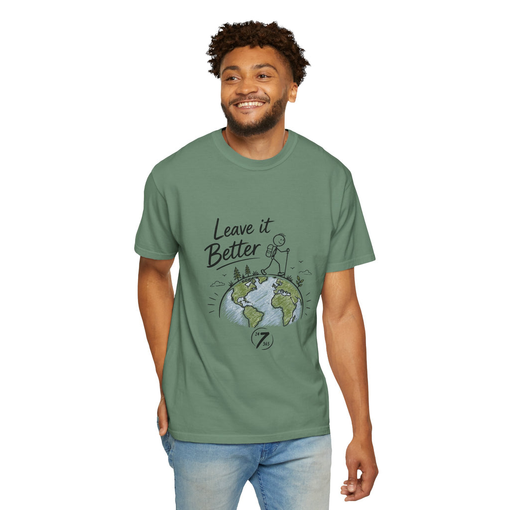Leave It Better Earth Tee, Inspirational Graphic T-Shirt, Ethos365