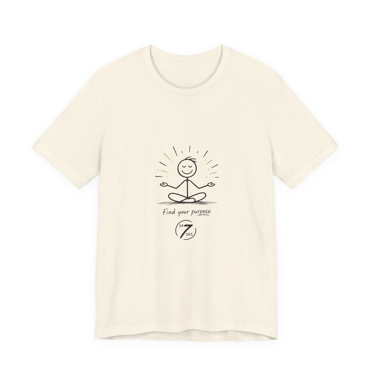 Meditation Tee “Find Your Purpose” Minimal Yoga T-Shirt, Inspirational Graphic Tee, Ethos365