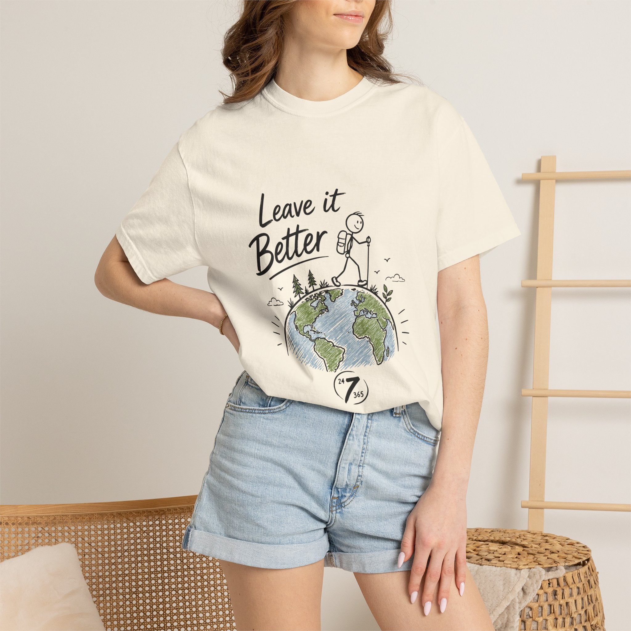 Leave It Better Earth Tee, Inspirational Graphic T-Shirt, Ethos365