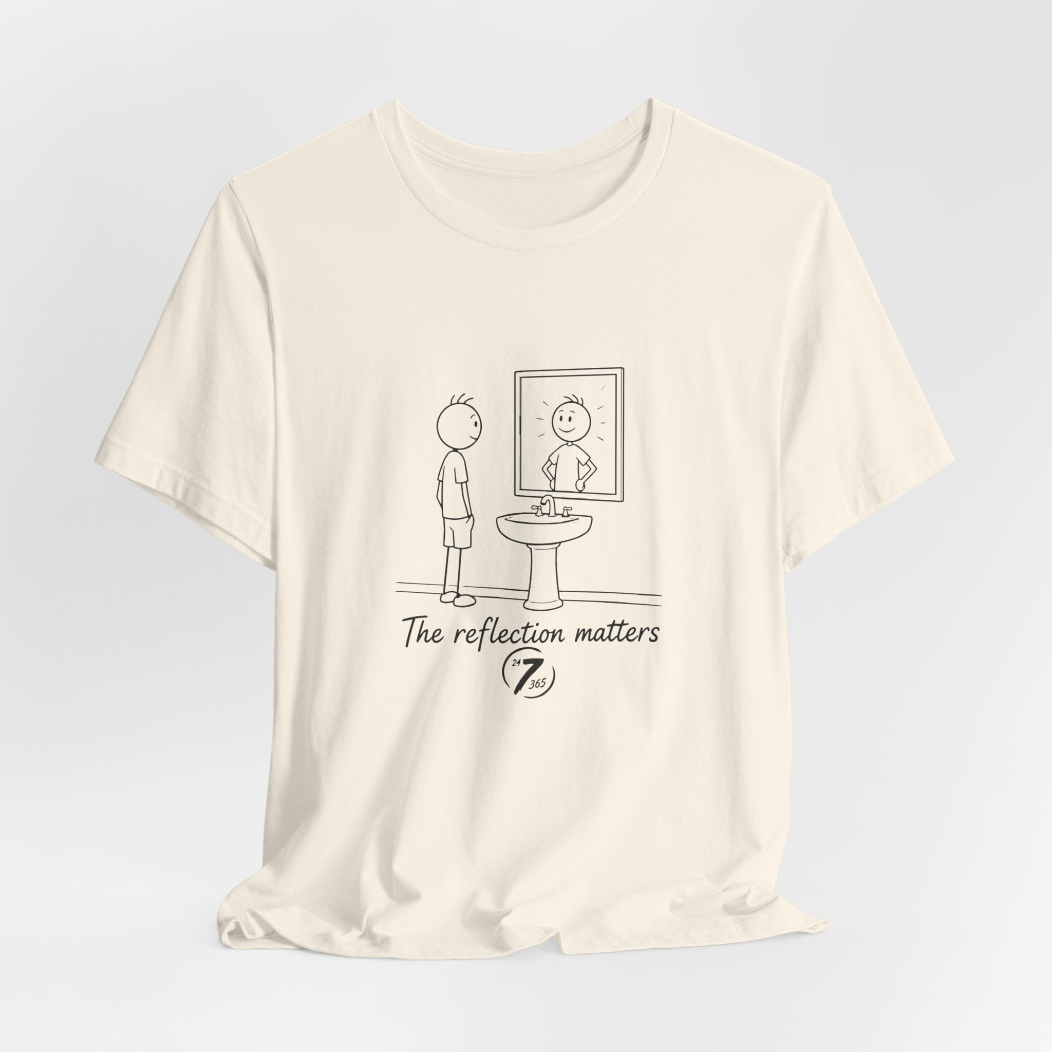 T-Shirt — 'The Reflection Matters' Minimalist Tee, Inspirational T-Shirt, Ethos365