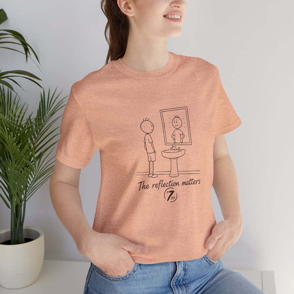T-Shirt — 'The Reflection Matters' Minimalist Tee, Inspirational T-Shirt, Ethos365