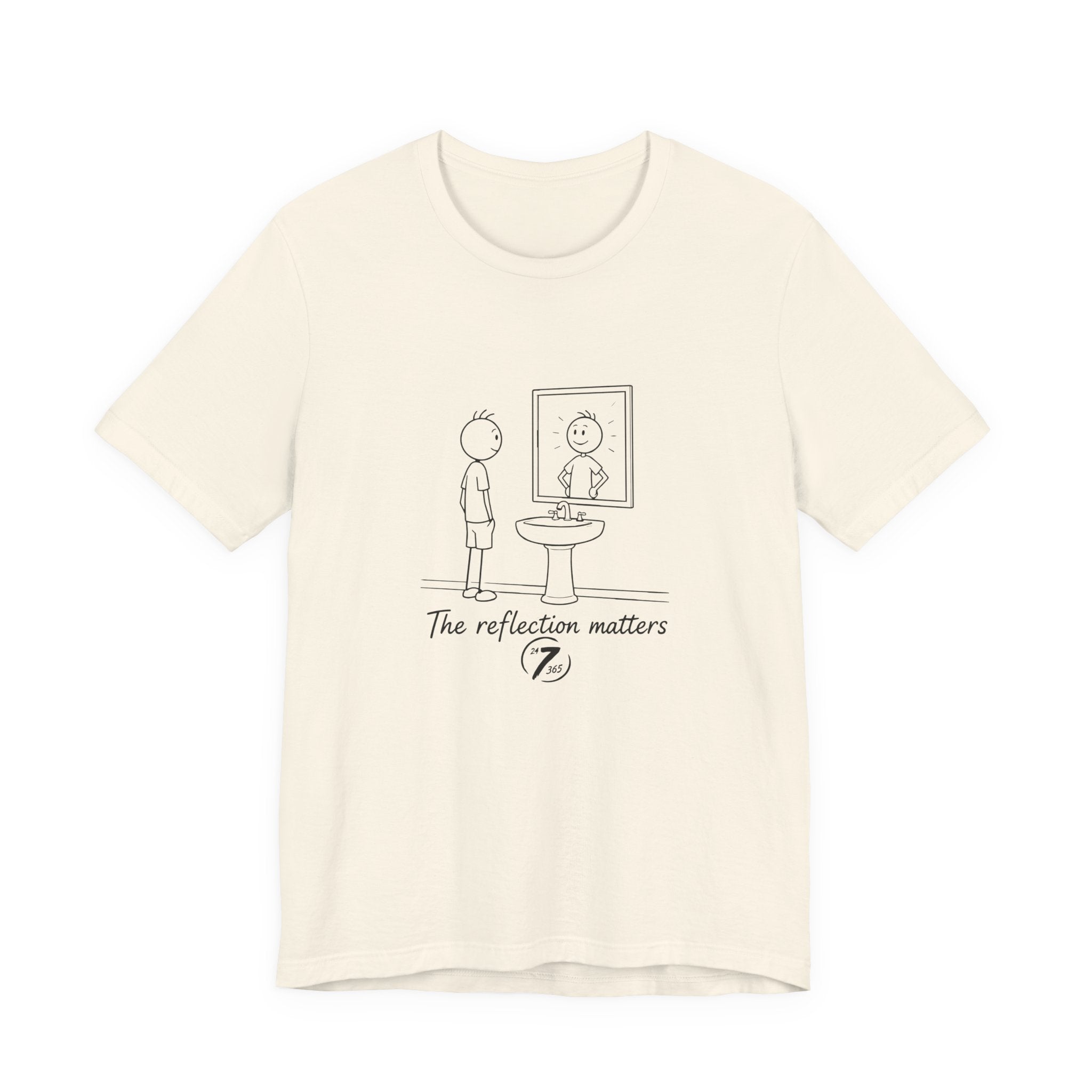 T-Shirt — 'The Reflection Matters' Minimalist Tee, Inspirational T-Shirt, Ethos365