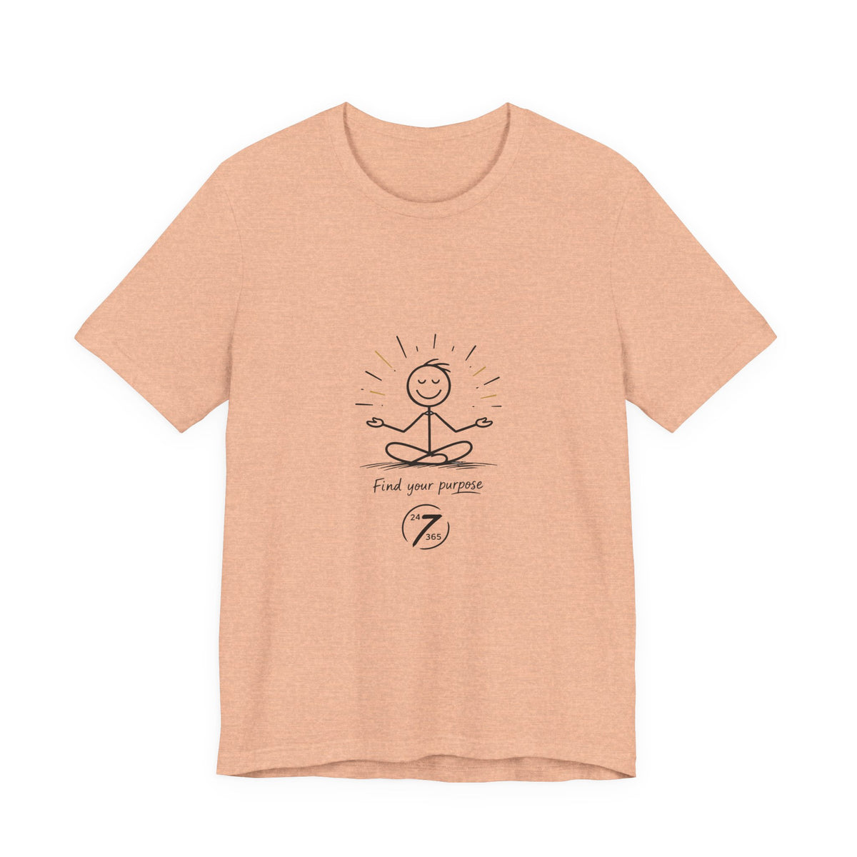 Meditation Tee “Find Your Purpose” Minimal Yoga T-Shirt, Inspirational Graphic Tee, Ethos365