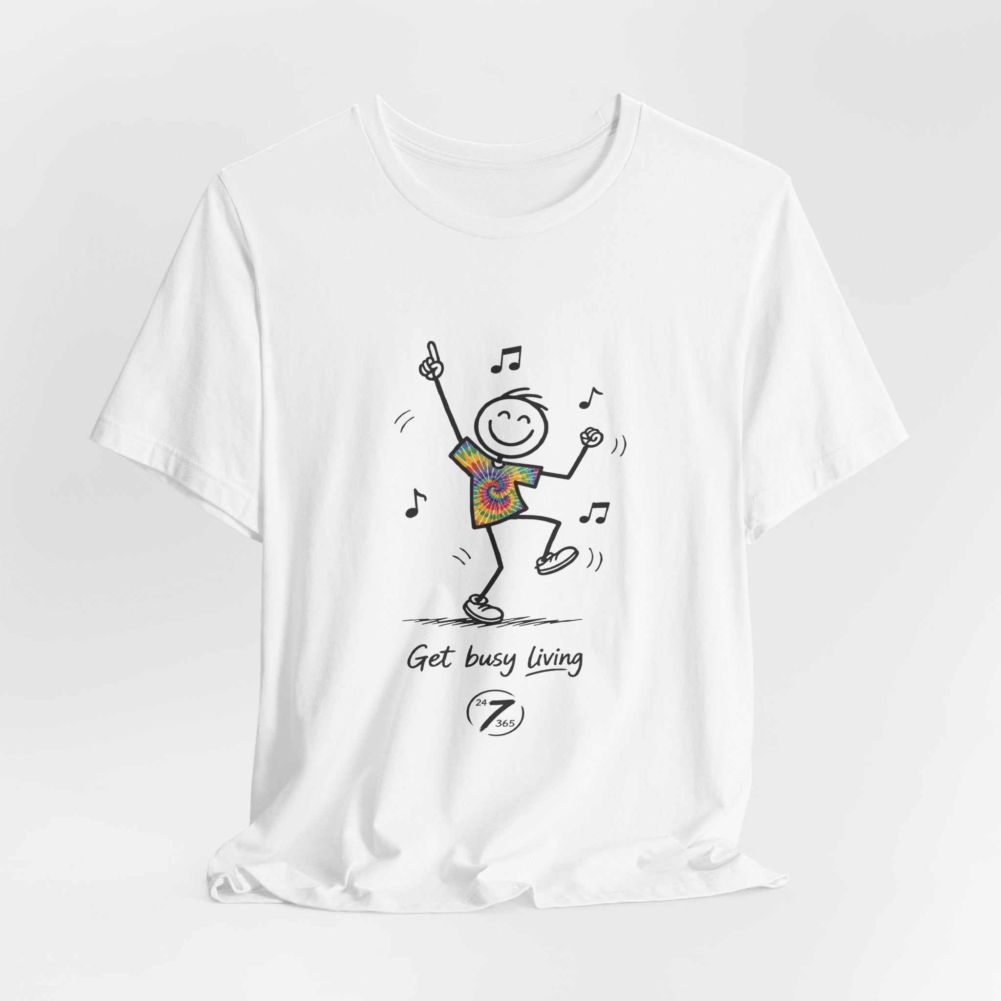 Get Busy Living, Inspirational Graphic T-Shirt, Ethos365