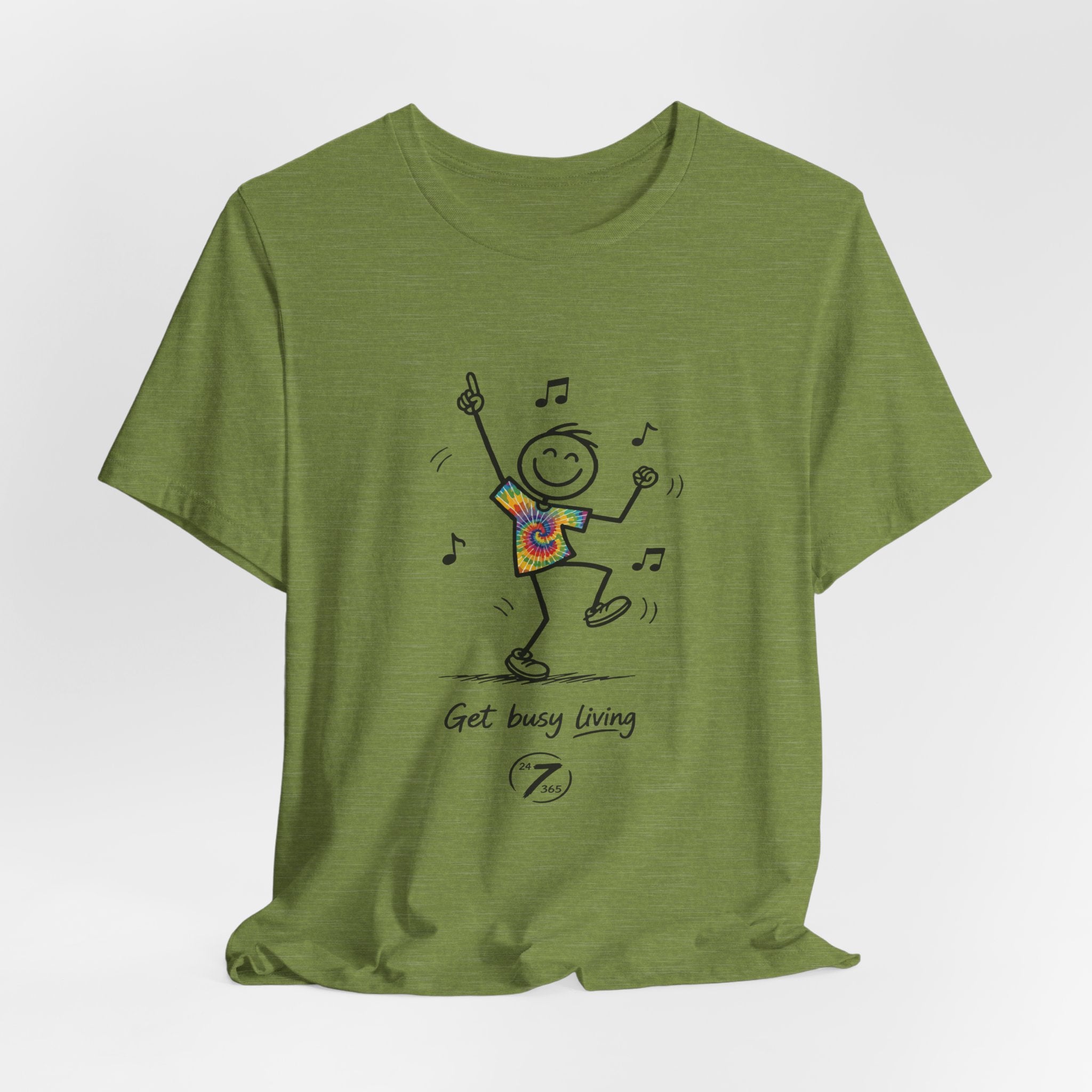 Get Busy Living, Inspirational Graphic T-Shirt, Ethos365