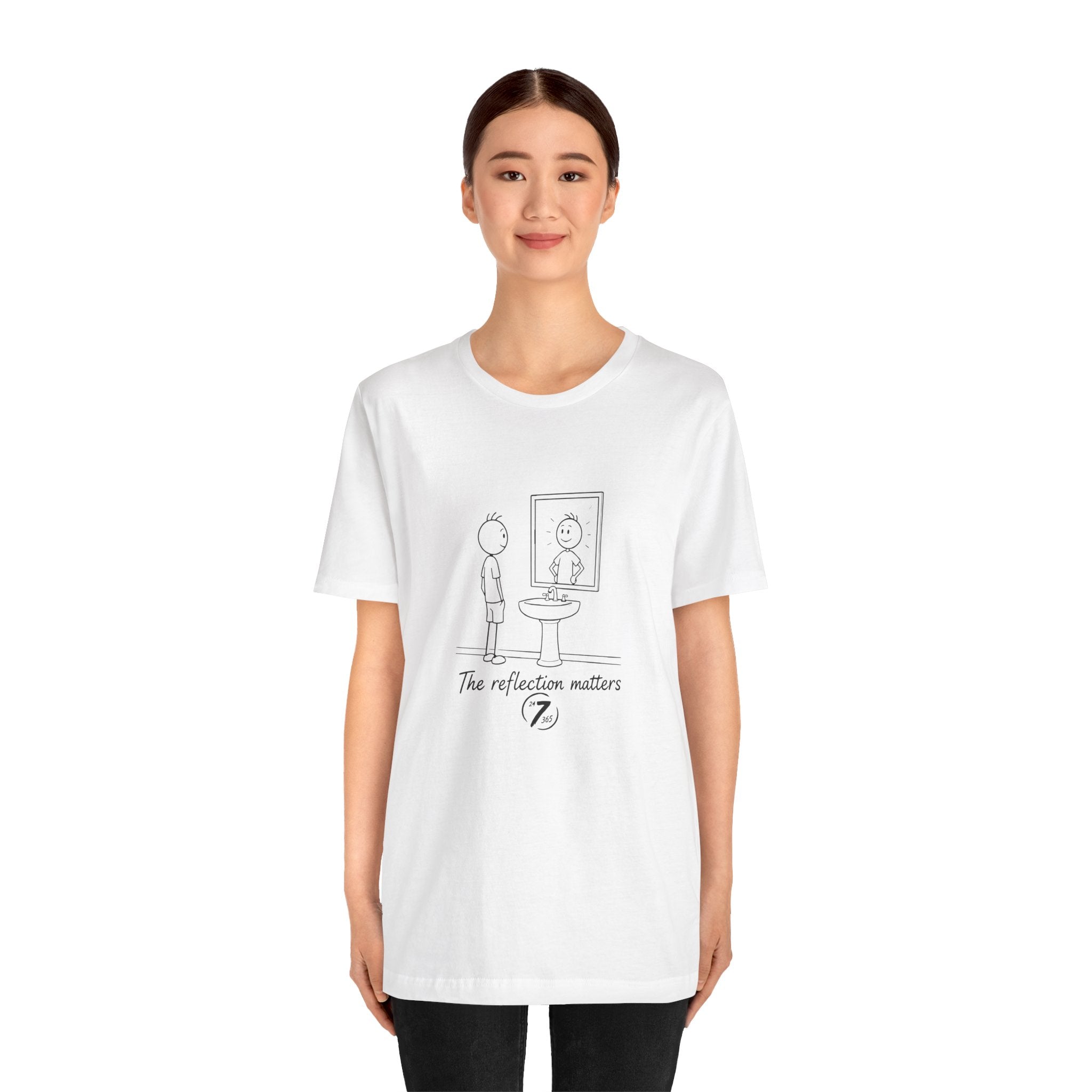 T-Shirt — 'The Reflection Matters' Minimalist Tee, Inspirational T-Shirt, Ethos365