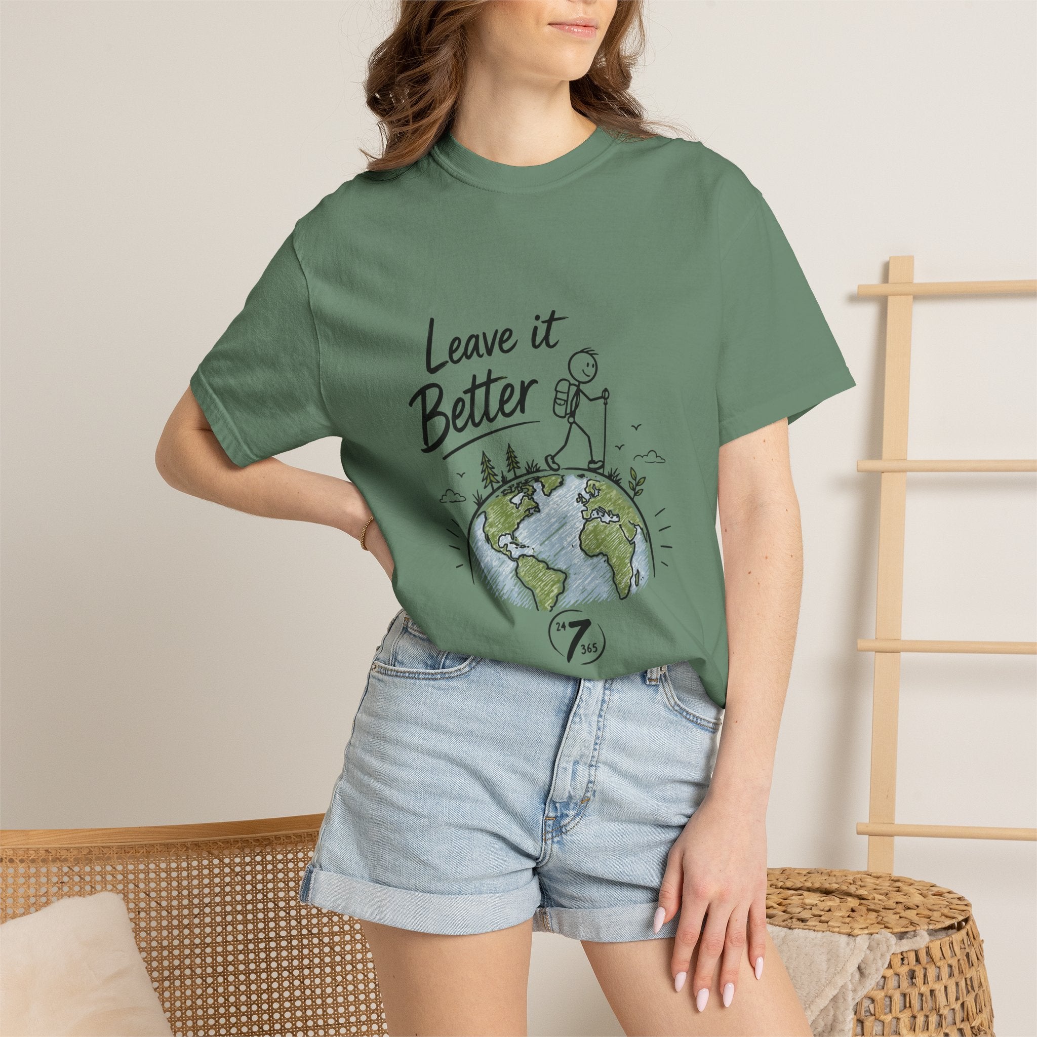 Leave It Better Earth Tee, Inspirational Graphic T-Shirt, Ethos365