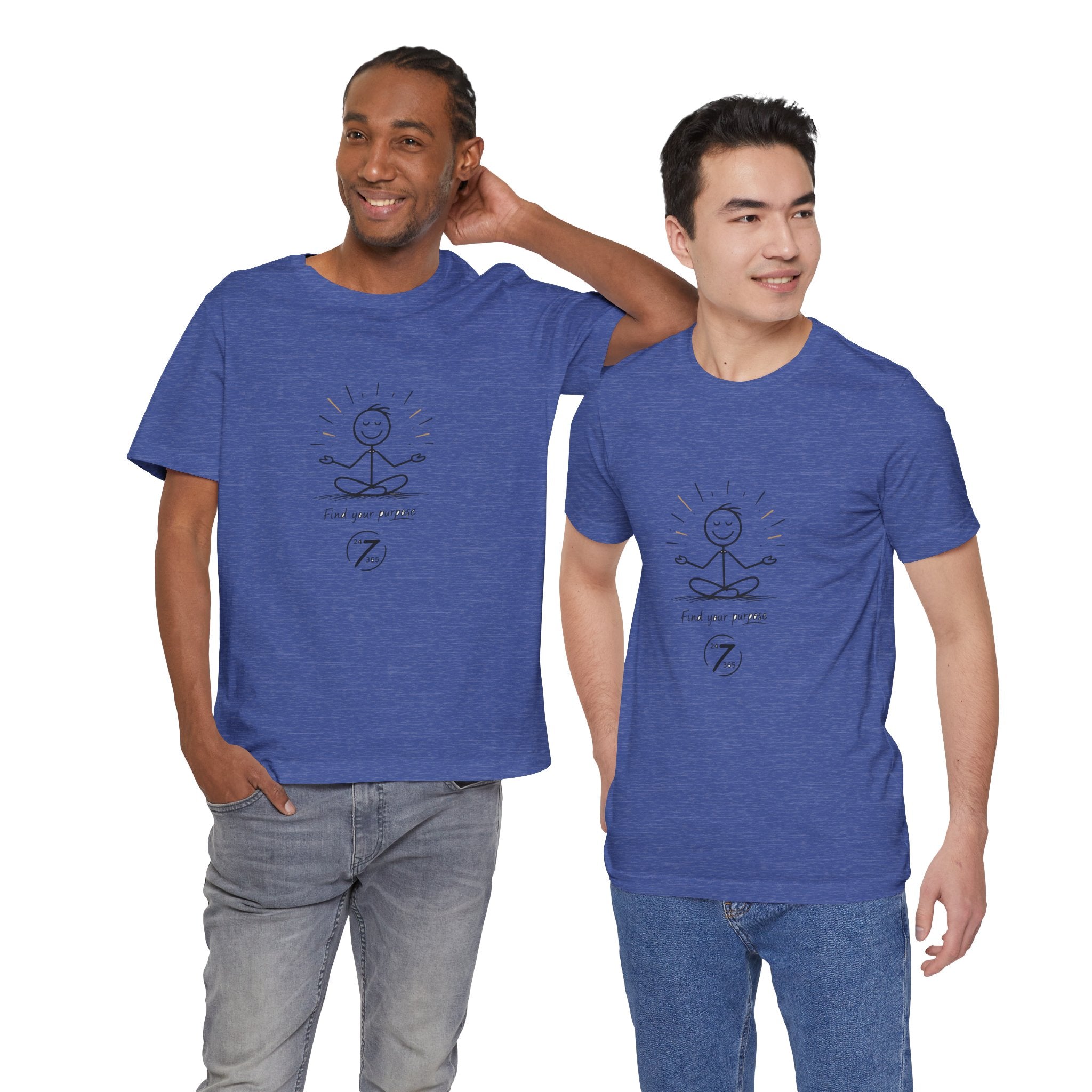 Meditation Tee “Find Your Purpose” Minimal Yoga T-Shirt, Inspirational Graphic Tee, Ethos365