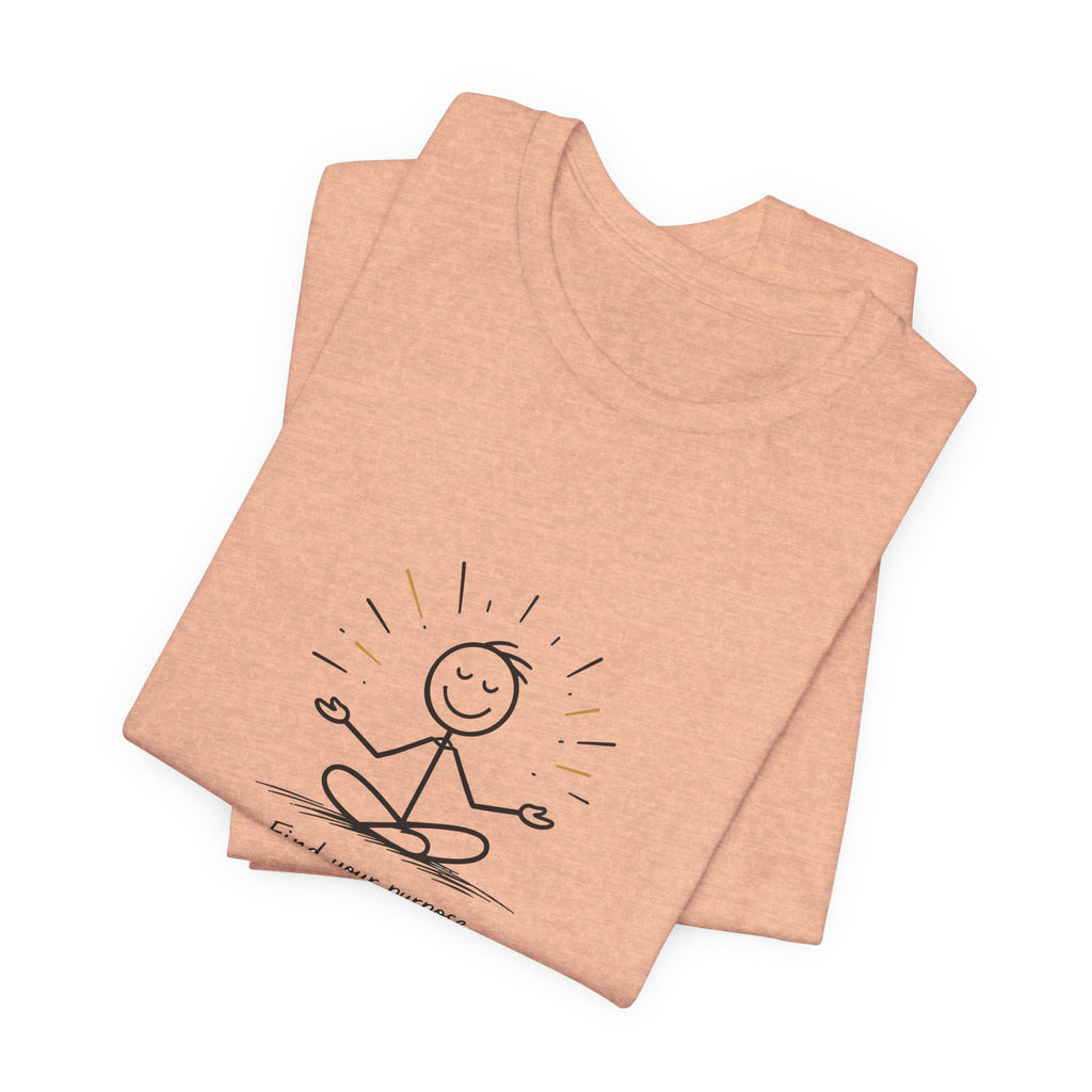 Meditation Tee “Find Your Purpose” Minimal Yoga T-Shirt, Inspirational Graphic Tee, Ethos365