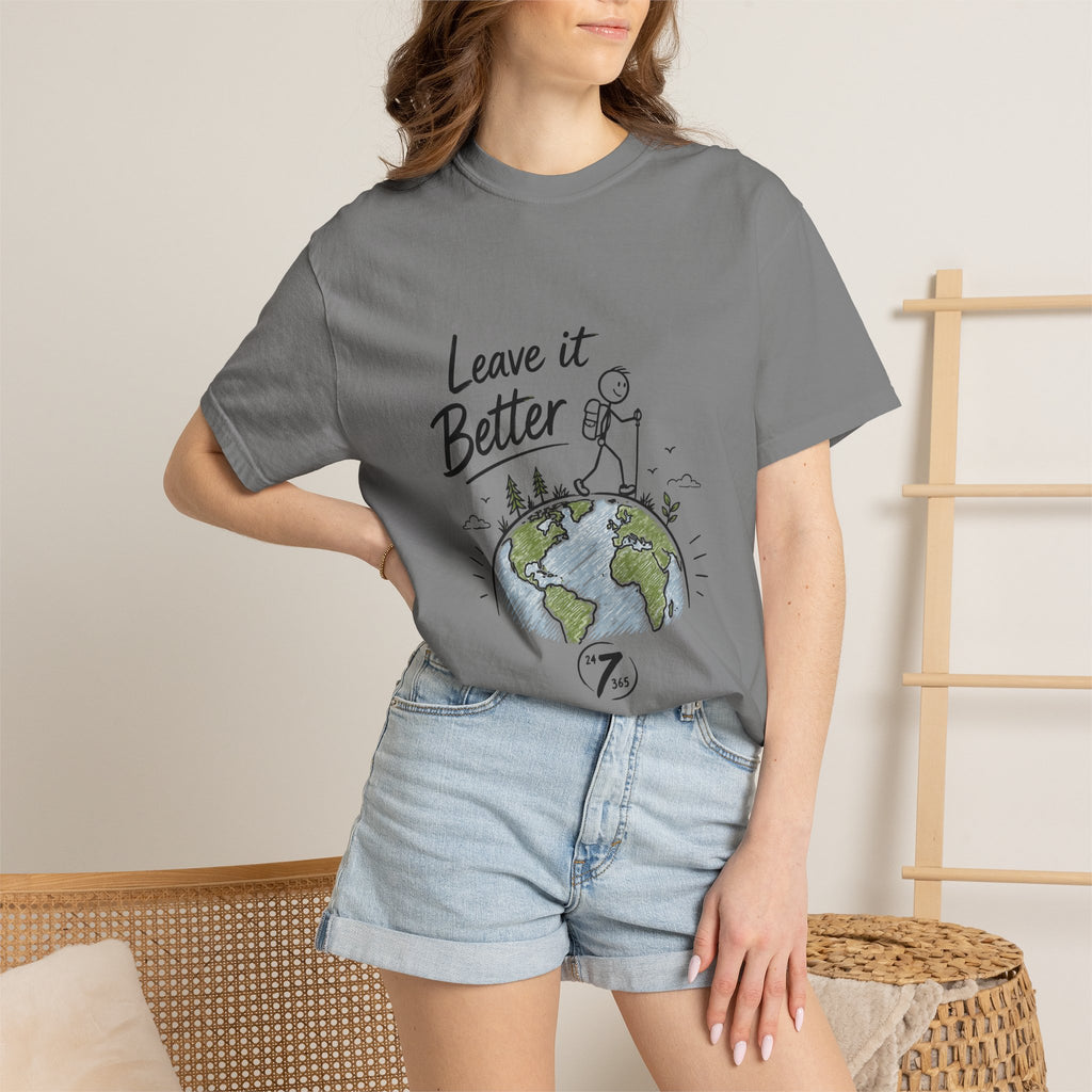 Leave It Better Earth Tee, Inspirational Graphic T-Shirt, Ethos365