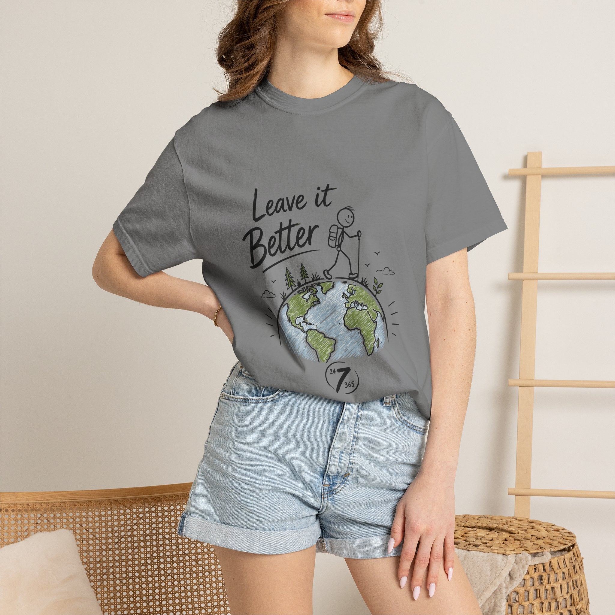 Leave It Better Earth Tee, Inspirational Graphic T-Shirt, Ethos365